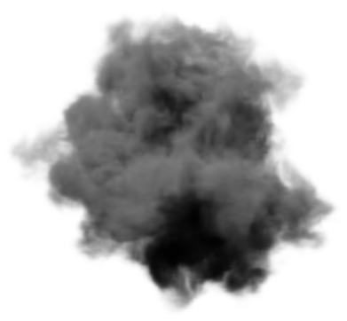 3D render black cloud